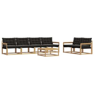 vidaXL Set vanjskih sofa 7 kom. Bijela i crna