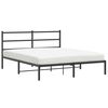 vidaXL Metalni okvir za krevet s uzglavljem crni 150x200 cm
