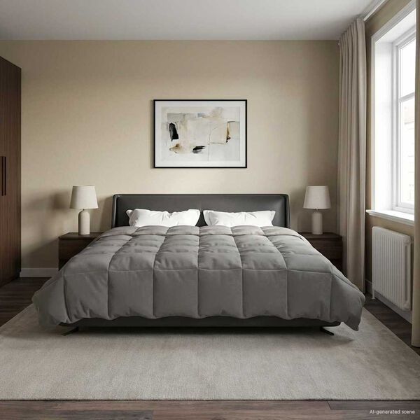 vidaXL Puni pokrivač za cijelu godinu Svijetlo siva 220 x 260 cm