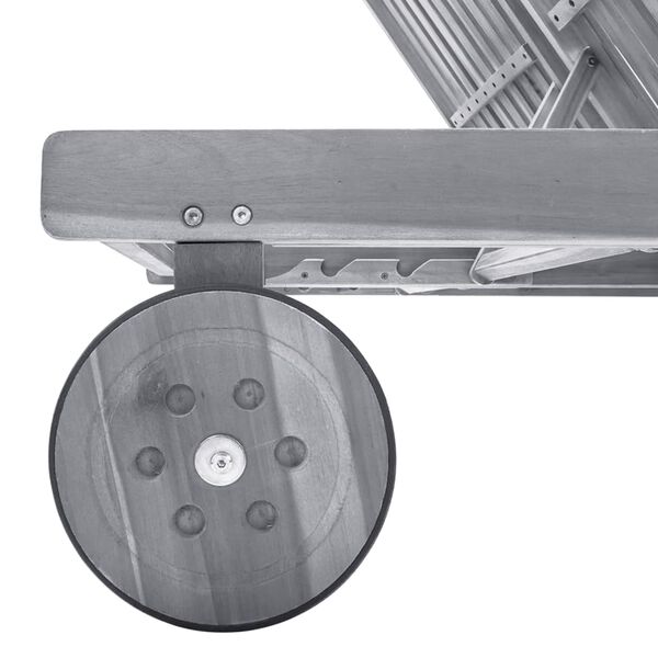 vidaXL Vrtna ležaljka za 2 osobe s jastucima siva masivno drvo bagrema