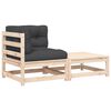 vidaXL Kutna vrtna sofa s jastucima i tabureom