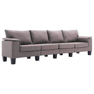 vidaXL Sofa Sivo-smeđa 4 sjedala tkanina