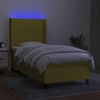vidaXL Krevet box spring s madracem LED zeleni 80 x 200 cm od tkanine