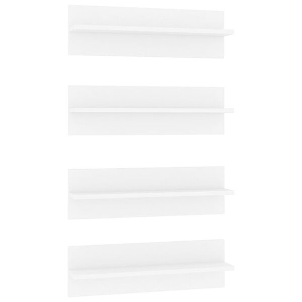 vidaXL Zidne police 4 kom bijele 60 x 11,5 x 18 cm od iverice