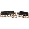 vidaXL Set vanjskih sofa 9 kom. Prirodna i crna