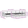 vidaXL Set vanjskih sofa 7 pcs Prirodna