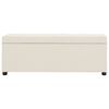 vidaXL Klupa s pretincem za pohranu 116 cm krem poliesterska