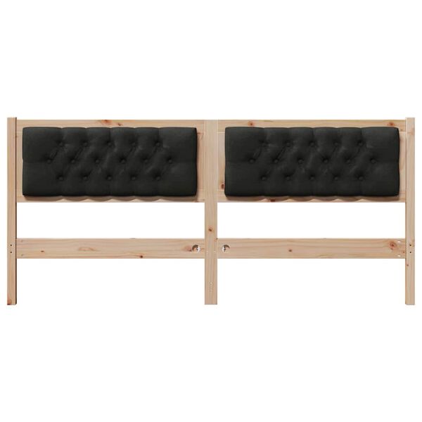 vidaXL Uzglavlje Ostalo Smeđa i crna 160 cm Masivna borovina