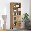 vidaXL Highboard Umjetnički hrast 69,5 x 34 x 180 cm Konstruirano drvo