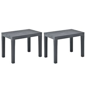 vidaXL Vrtne klupe 2 kom antracit plastične