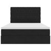 vidaXL Krevet s prostorom za pohranu s LED-om Crna 140 x 200 cm Baršun