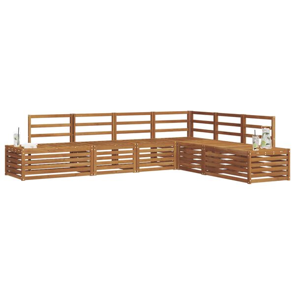 vidaXL Set vanjskih sofa 6 Komad Prirodna Čvrsto drvo akacije