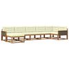 vidaXL Set vanjskih sofa s jastukom 7 pcs Prirodna i krem