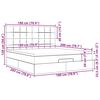 vidaXL Otomanski krevet s madracem&LED svijetlosivi 180x200cm tkanine