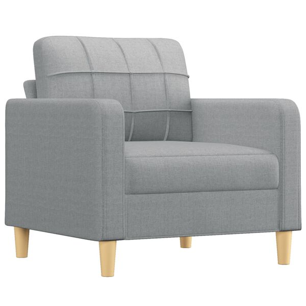 vidaXL 4-dijelni set sofa s jastucima svjetlosivi od tkanine