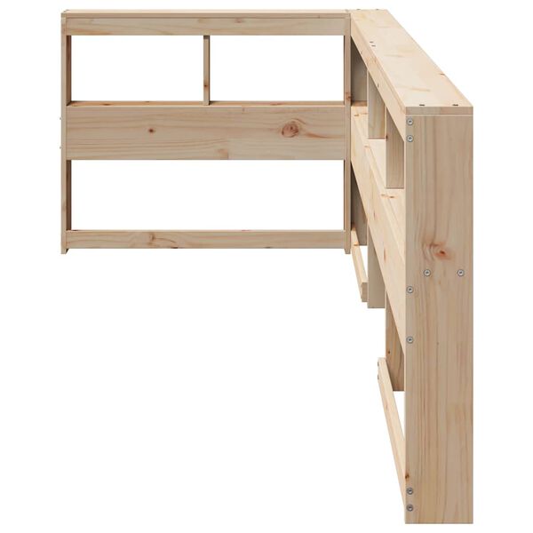 vidaXL Polica za knjige uzglavlje L-oblika 90 cm borovine