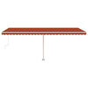 vidaXL Samostojeća automatska tenda 600 x 350 cm narančasto-smeđa