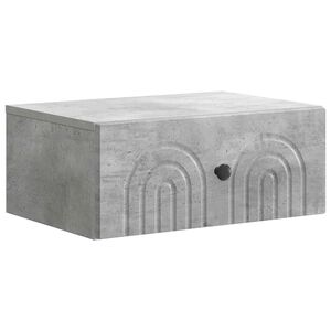 vidaXL Noćni ormarić za montažu na zid Betonska siva 49 x 34,5 x 20 cm