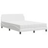 vidaXL Krevet s madracem Dover bijeli 140x190 cm od umjetne kože