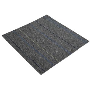 vidaXL Tepih pločica Srednja siva s prugama 50 x 50 cm 4 kom.