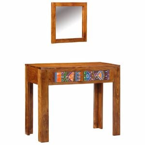 vidaXL Toaletni stol Smeđa 90 x 45 x 75 cm Čvrsto drvo akacije