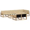 vidaXL Set vanjskih sofa 9 kom. Bijela i bež