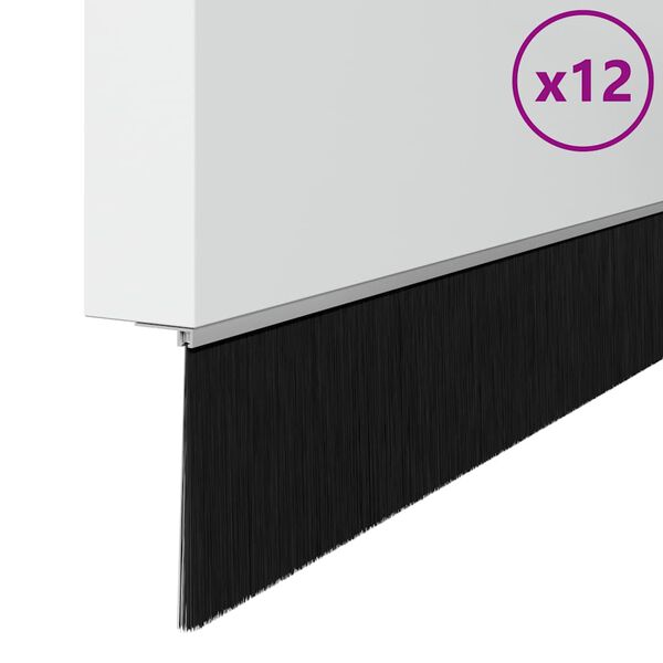 vidaXL Samoljepljivi pečati za vrata 12 pcs Srebrno 100 cm