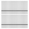 vidaXL Stup za ogradu 44 pcs Siva 120 cm Čelik