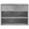 vidaXL Klupa za cipele boja betona 60 x 30 x 45 cm konstruirano drvo