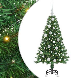 vidaXL Umjetno božićno drvce Zelena 120 cm PVC i Čelik i Plastika