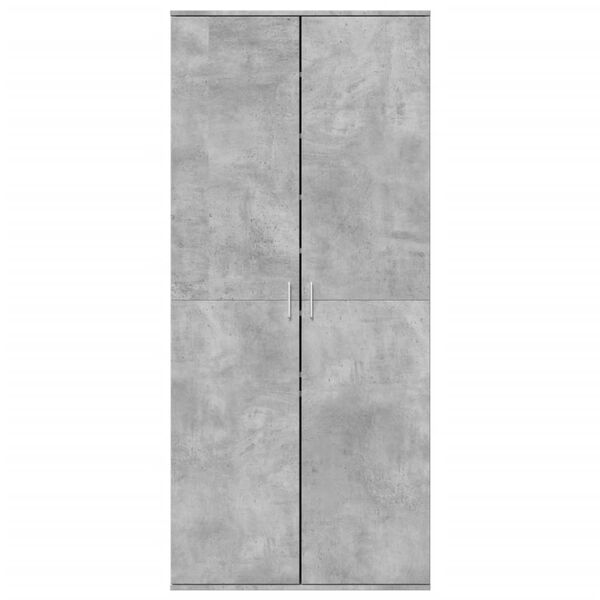 vidaXL Ormarić za cipele boja betona 80x39x178 cm konstruirano drvo