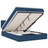 vidaXL Otomanski krevet s madracem i LED plavi 140x190 cm tkanine