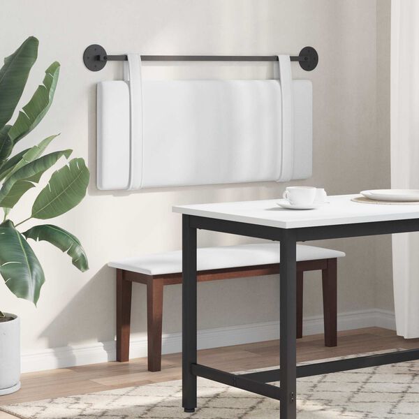 vidaXL Držeće uzglavlje Zidne Bijeli 110 x 55 x 5 cm tkanina