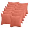 vidaXL Presvlaka za jastuk 12 pcs ALMELO Crvena narančasta 50 x 50 cm