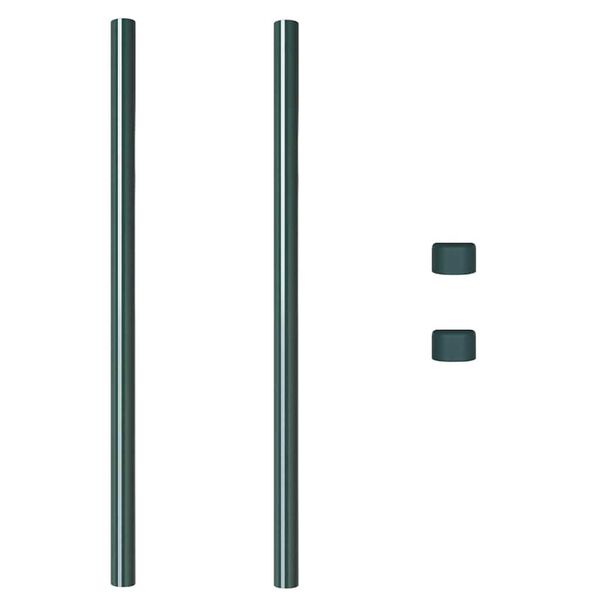 vidaXL Ograde 2 pcs Zelena 110 cm Čelik s praškastim premazom