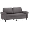 vidaXL Dvosjed od tkanine siva 140 cm od umjetne kože