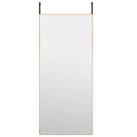 vidaXL Ogledalo za vrata zlatno 40 x 100 cm od stakla i aluminija