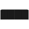 vidaXL TV zidni ormar 2 pcs Crna 59,5 x 31 x 40 cm Konstruirano drvo