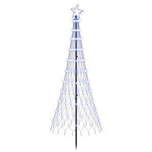 vidaXL LED božićno drvce 180 cm 230 LED lampica Plava Željezo Crna