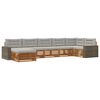 vidaXL Set vanjskih sofa s jastukom 7 pcs Prirodna i svjetlosiva