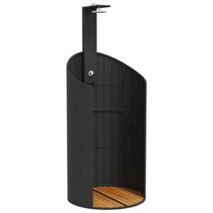vidaXL Vanjski tu&scaron; bež 100x100x241,5cm od poliratana i bagremovog drva