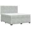 vidaXL Boxspring krevet s madracem Svjetlosiva 160 x 200 cm Bar&scaron;un