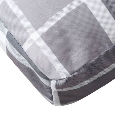 vidaXL Jastuci za palete sivi karirani od tkanine