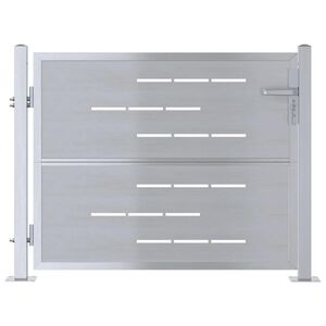 vidaXL Vrtna vrata 85 x 70 cm Nehrđajući čelik Može se zaključati