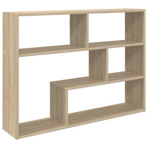 vidaXL Polica na zidu Zidna montaža Hrast sonoma 95 x 20 x 69,5 cm