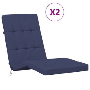 vidaXL Jastučić za van 2 kom. Tkanina Mornarsko plava 180 x 55 x 7 cm