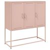 vidaXL Visoka komoda ružičasta 100,5x39x107 cm čelična