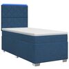 vidaXL Boxspring krevet s madracem Plava 90 x 190 cm Tkanina