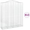 vidaXL Lučne gabionske ko&scaron;are 13kom 200x50x220/240cm pocinčano željezo