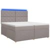 vidaXL Boxspring krevet s madracem Sivosmeđa 200 x 200 cm Tkanina
